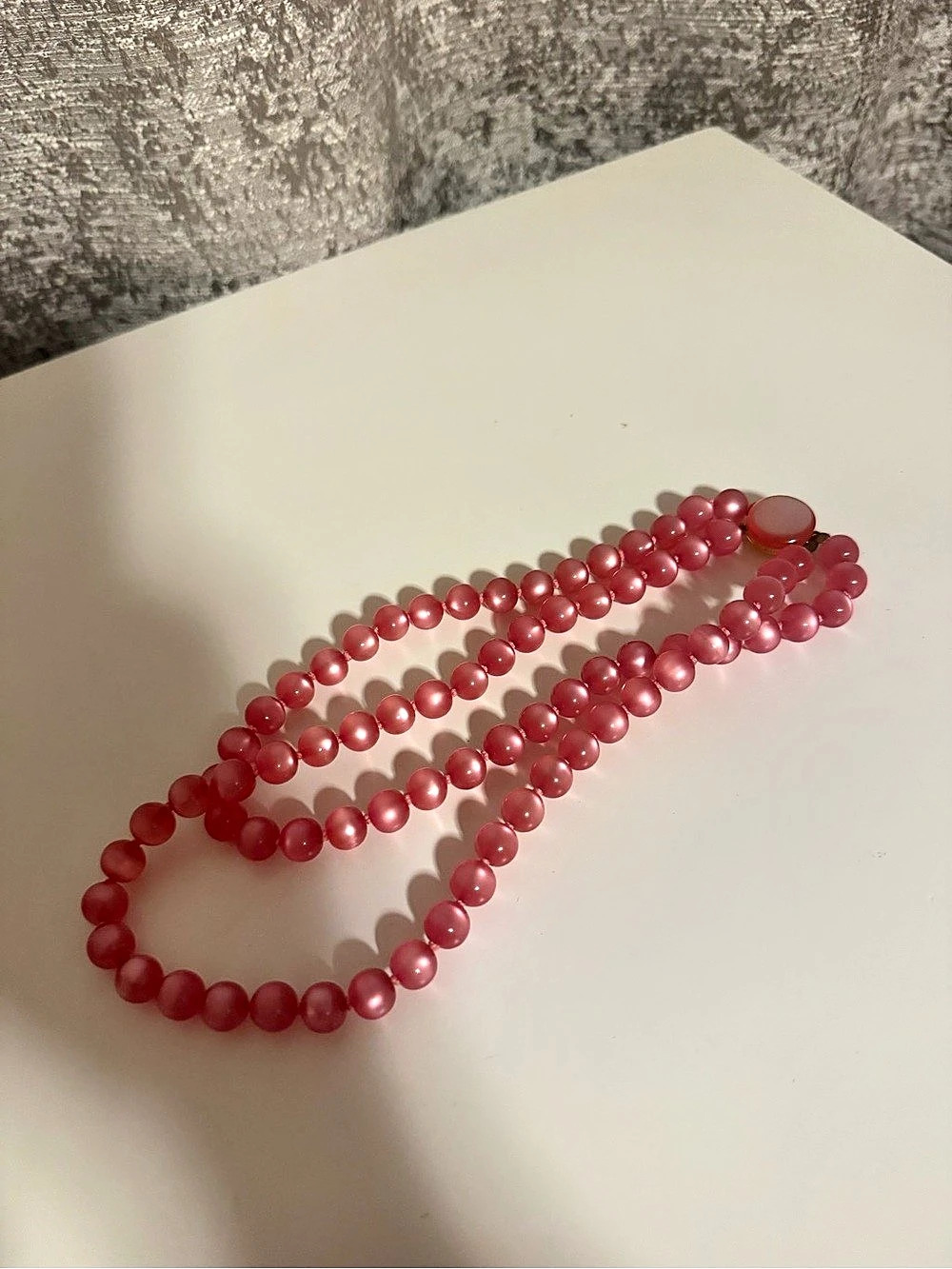 Pink Beaded Necklace Like New
